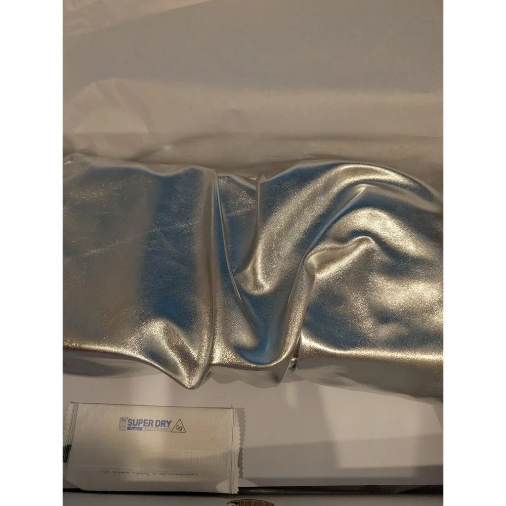 Nine West Women Shoes 6M Amazing Slouchy Point Wedge Heel Boots‎ Silver